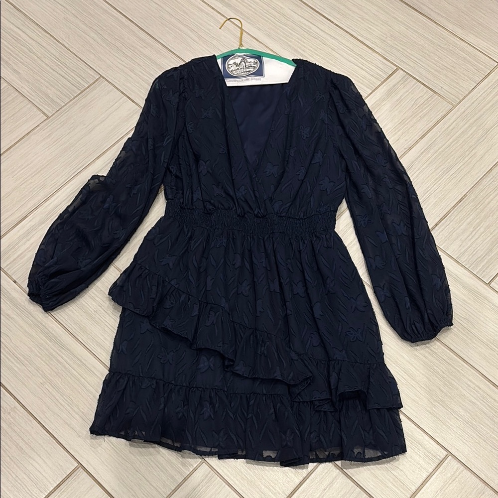 Elegant Aqua Brand Navy Blue  Dress